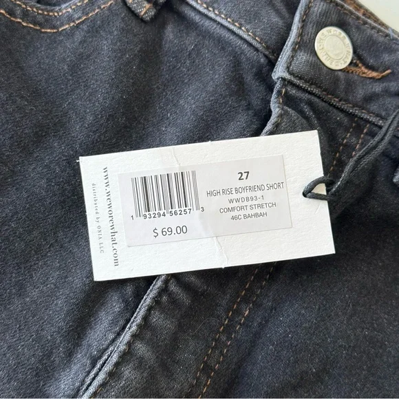 NWT! WEWOREWHAT Black Denim Shorts, Size 27